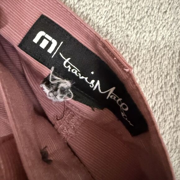 Travis Mathew Shorts Men Golf Performance Chino Prep Light Pink Size 39 NO TAG - Picture 4 of 7